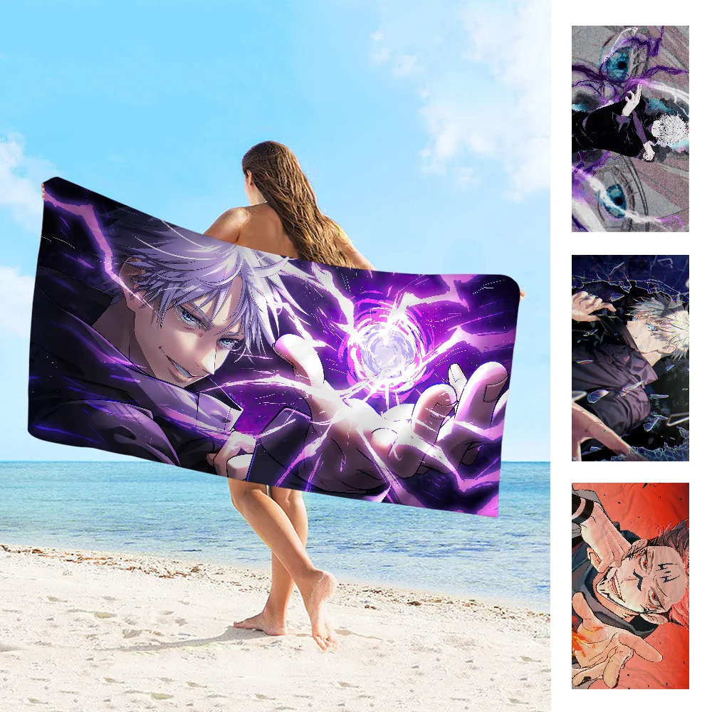Jujutsu Kaisen Gojo Satoru Toalla de microfibra para playa, absorbente, secado rápido, suave, para Yoga, natación, complejo, escalada de montaña