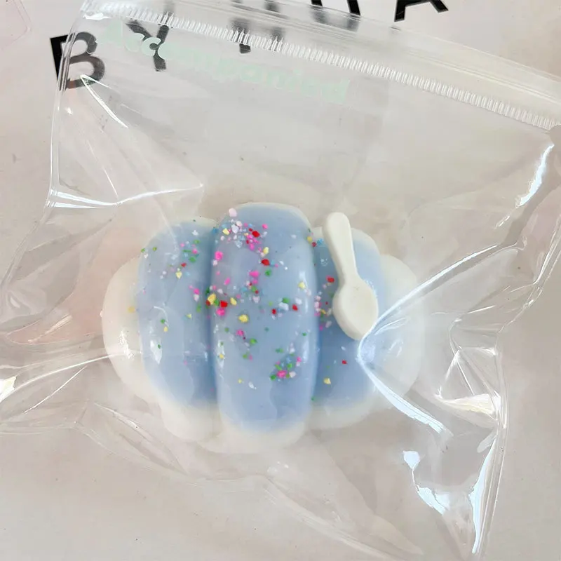 الكرتون حقيبة أصبع صغيرة قرصة ضغط انتعاش بطيء الضغط اللعب لينة الخبز أصبع حقيبة الاسترخاء الإجهاد الإغاثة التحف لعبة