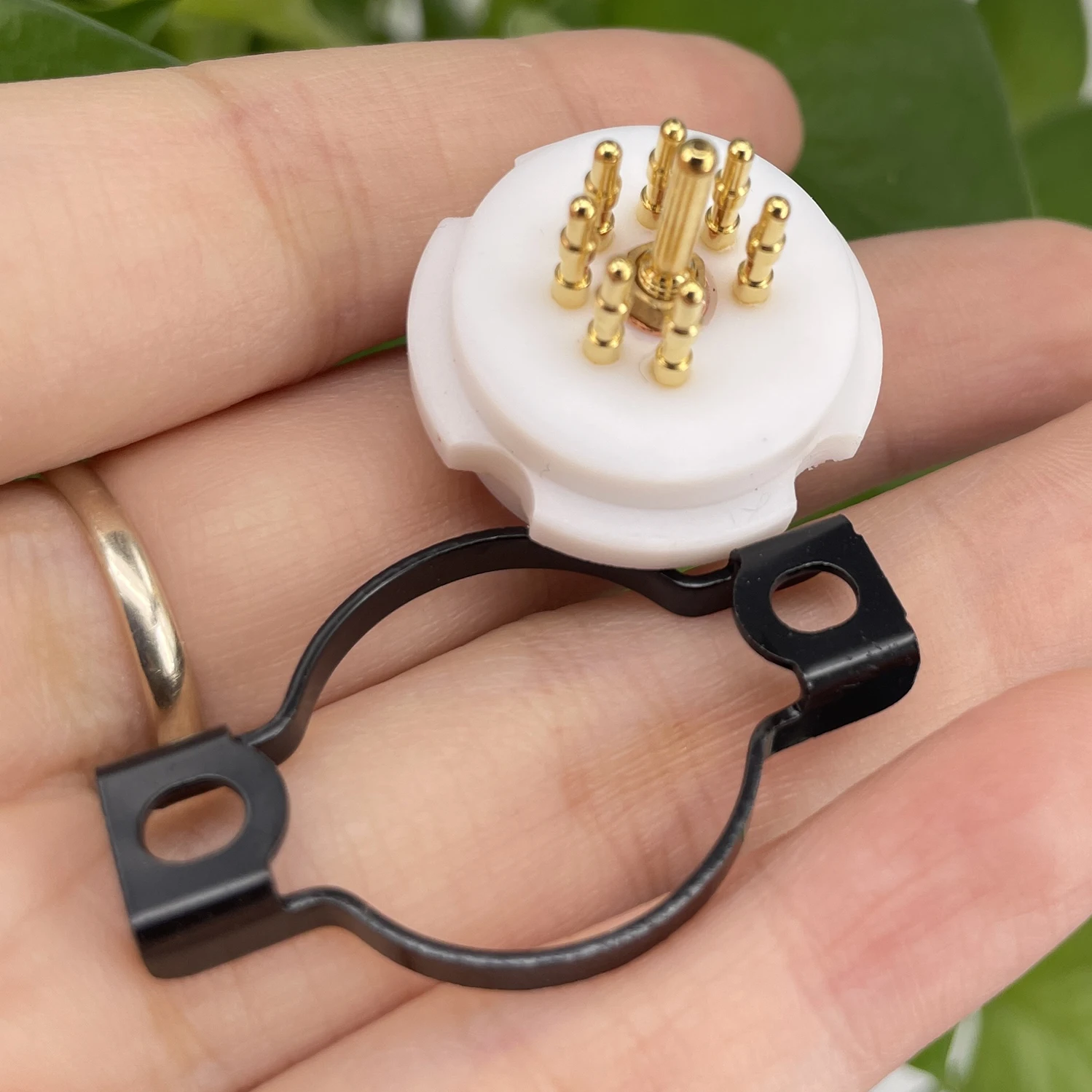 EIZZ Ceramica PTFE 7PIN Tubo Presa Valvola Base Placcato Oro Per 6Z4 6X4 EF95 6AQ5 6AU6 6J1 6J4 6J5 6H2 EC92 Tubo Amplificatore Audio