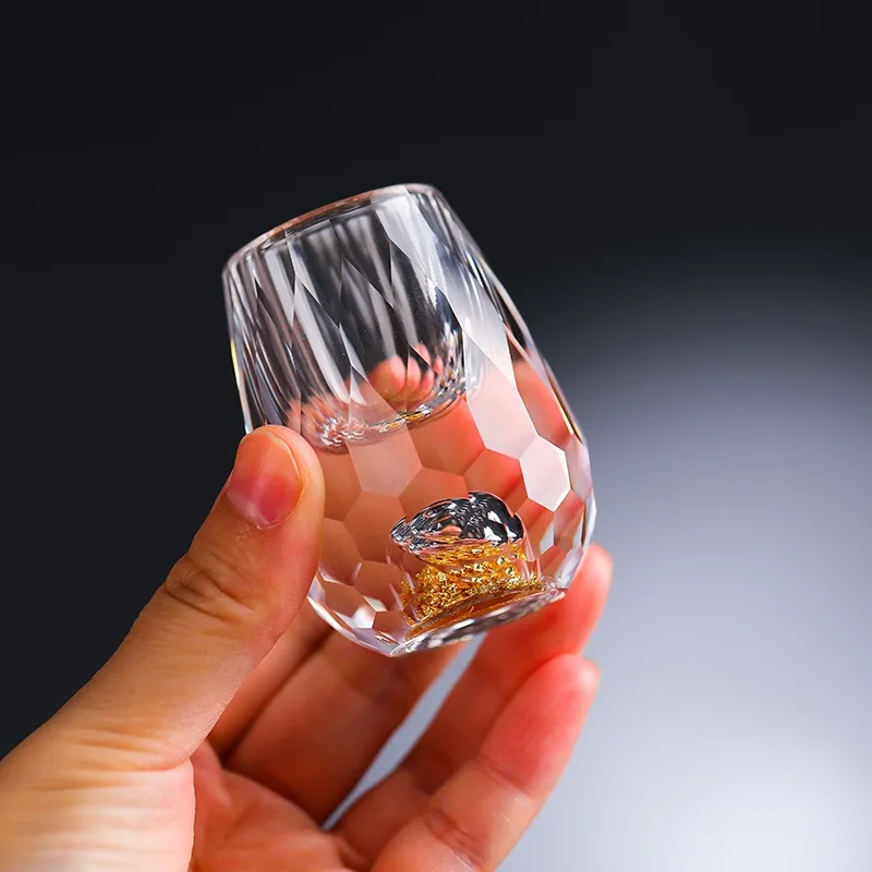 Diamond Cutting Crystal Liquor Glasses Vodka Shot Glass Wine Glasses Whiskey Glass Spirits Sake Soju Brandy Tea Cup