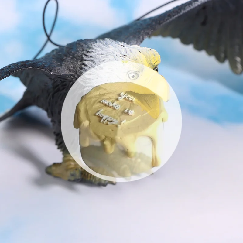 [JT] 1 قطعة في الهواء الطلق تمثال النسر معلقة الطيور رادع البلاستيك النسر زخرفة حية تحلق الطيور الصقر شرك حديقة الفزاعة