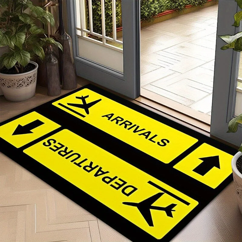 Home Landing Textiles - سجادة مدخل بتصميم ممر الإقلاع والهبوط،