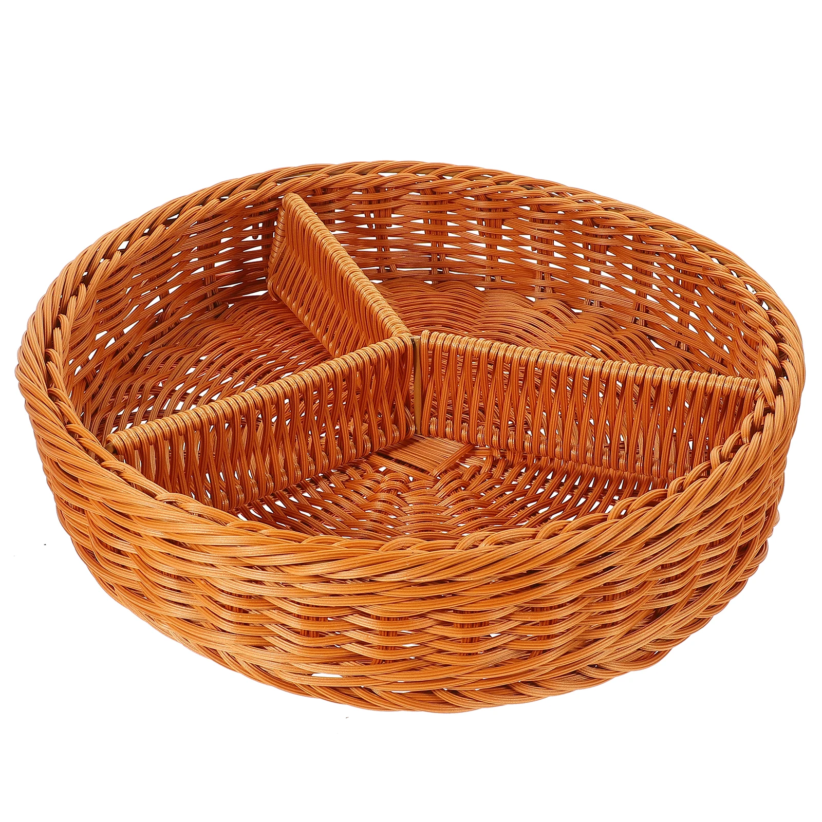 

Woven Fruit and Snack Basket Rustic Storage Organizer for Kitchen and Home Resistant to Breakage Multi-Functional Display Holder