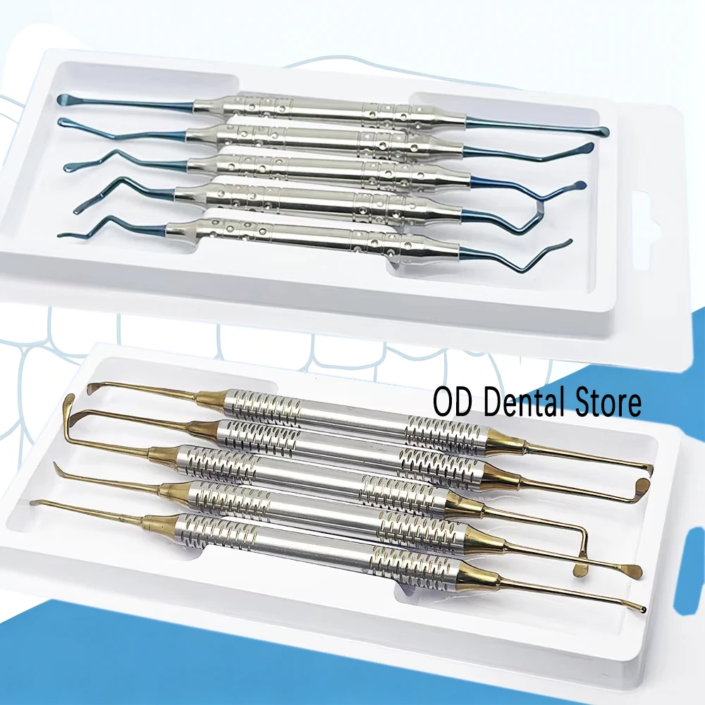 Titanium Dental Implant Instruments 5Pcs Surgical Kit for Bone Tunneling Oral Jawbone Preparation Surgery
