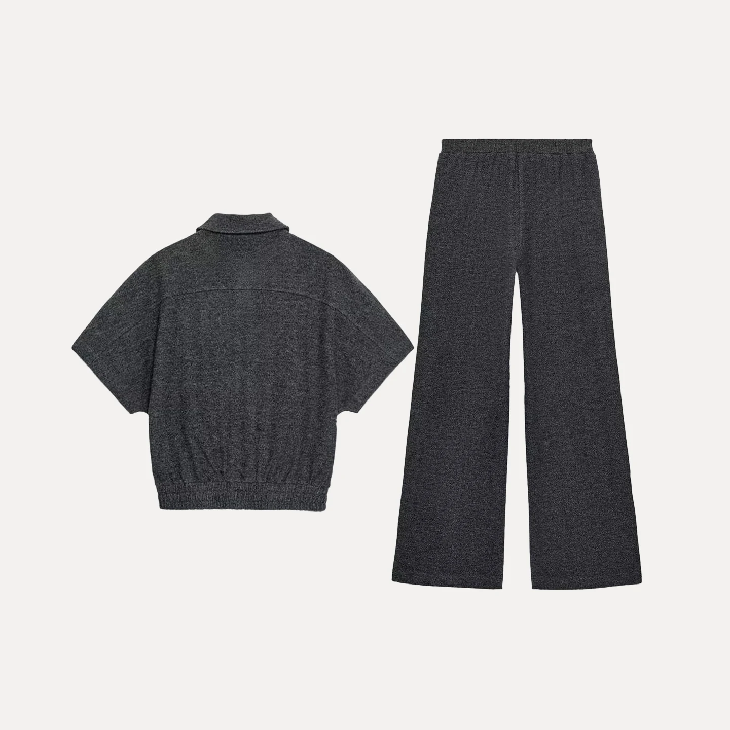 

Z Женский мягкий жилет ort Sve и широкие брюки, двухцветный комплект Faion, брюки с высокой талией, повседневная одежда на четыре сезона