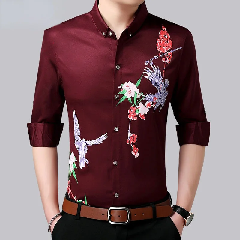 Fashion Men Long Sleeve Business Shirt Spring Autumn Thin Streetwear Smart Casual Korean New Button Male Clothes Loose Tops 2023