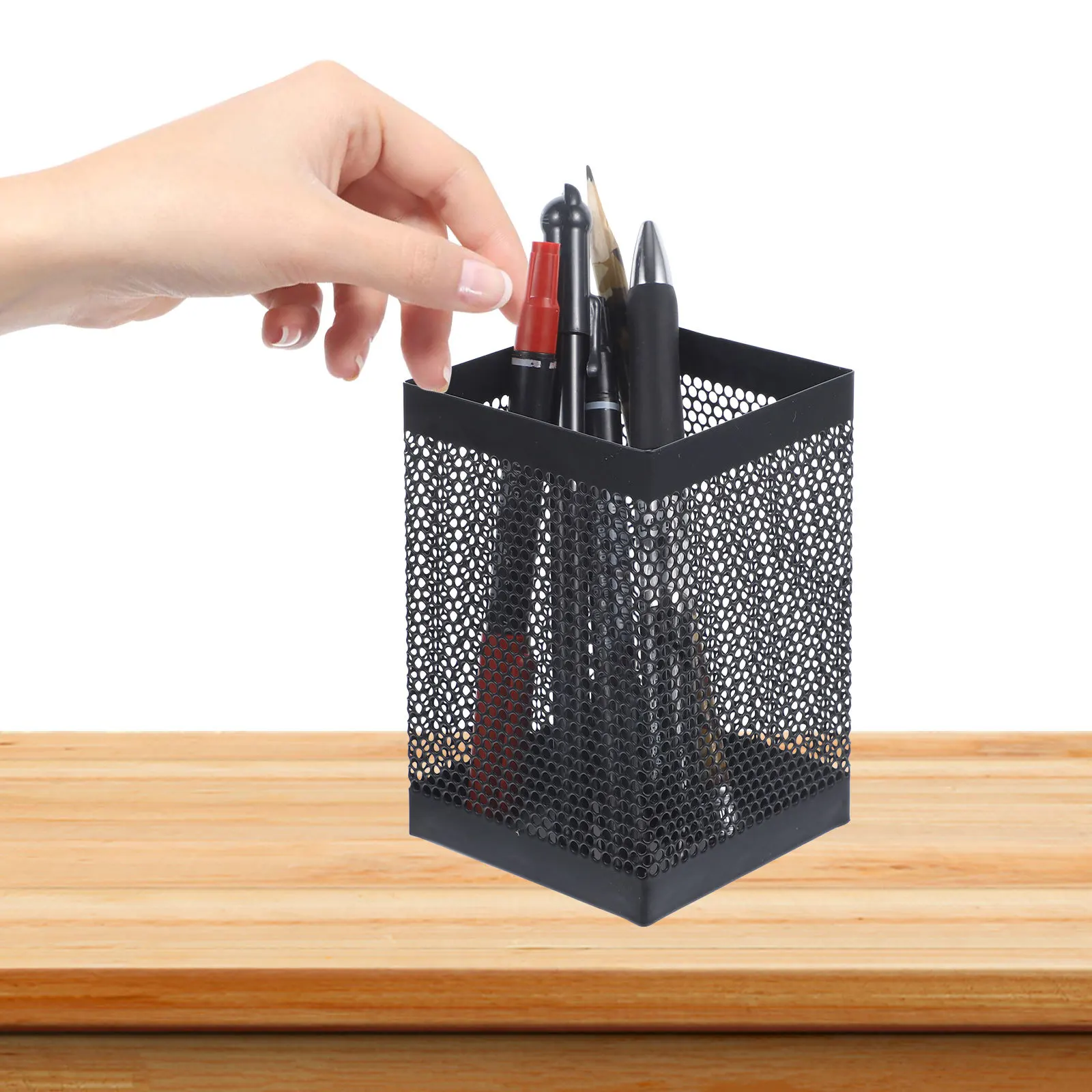 

Metal Pen Holder Large Capacity Desk Organizer For Office Home School Storage Pencil Cup Wall Mount Table Organizer