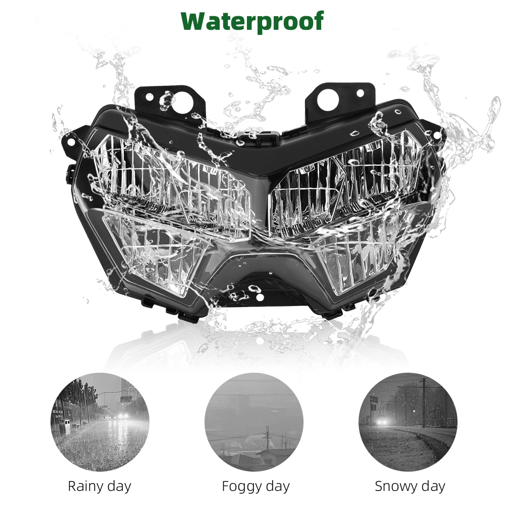 Z900 Z400 Motorcycle Headlight For KAWASAKI Z250 Z650 KLR650 ZR1000 H2 2019 2023 Faro Waterproof Highlights Light Assembly