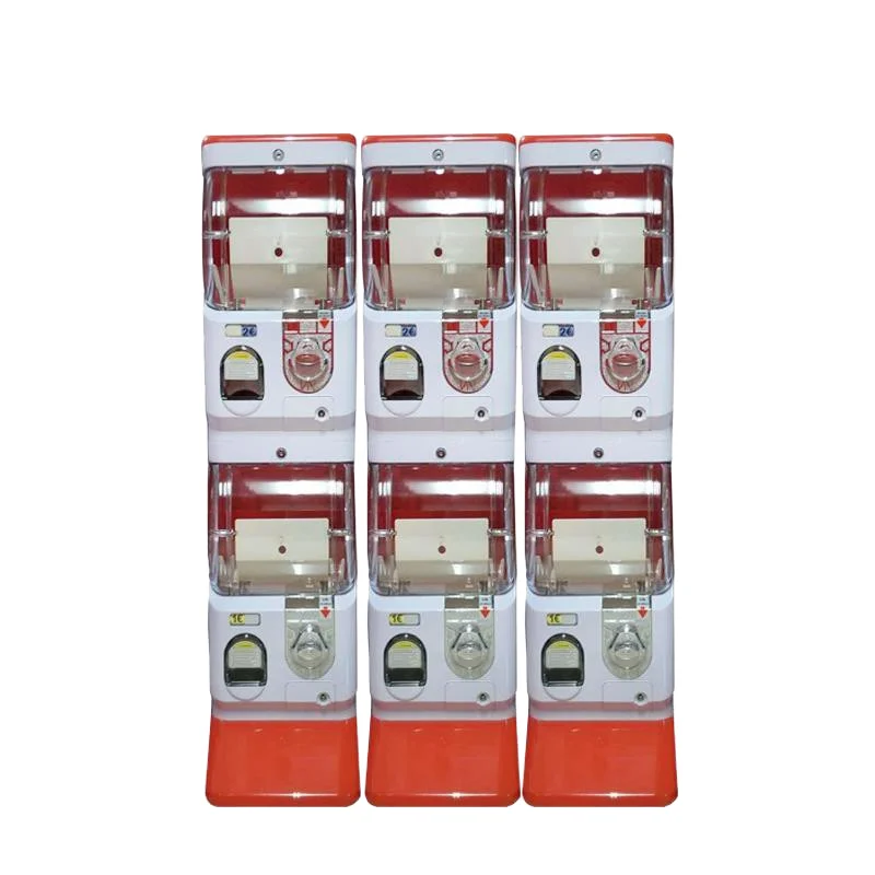 

Transparent Mechanical Gacha Capsule Toy Vending Machine Coin-Operated Kids Game with Metal Token Model Made of Plastic