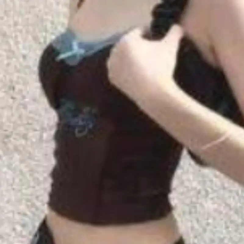 여성 섹시 핫 아메리칸 핫걸 레이스 패치워크 리본 캐미솔 탑 여성용 여름 섹시 이너웨어 슬림핏 숏 크롭 약간의 노출