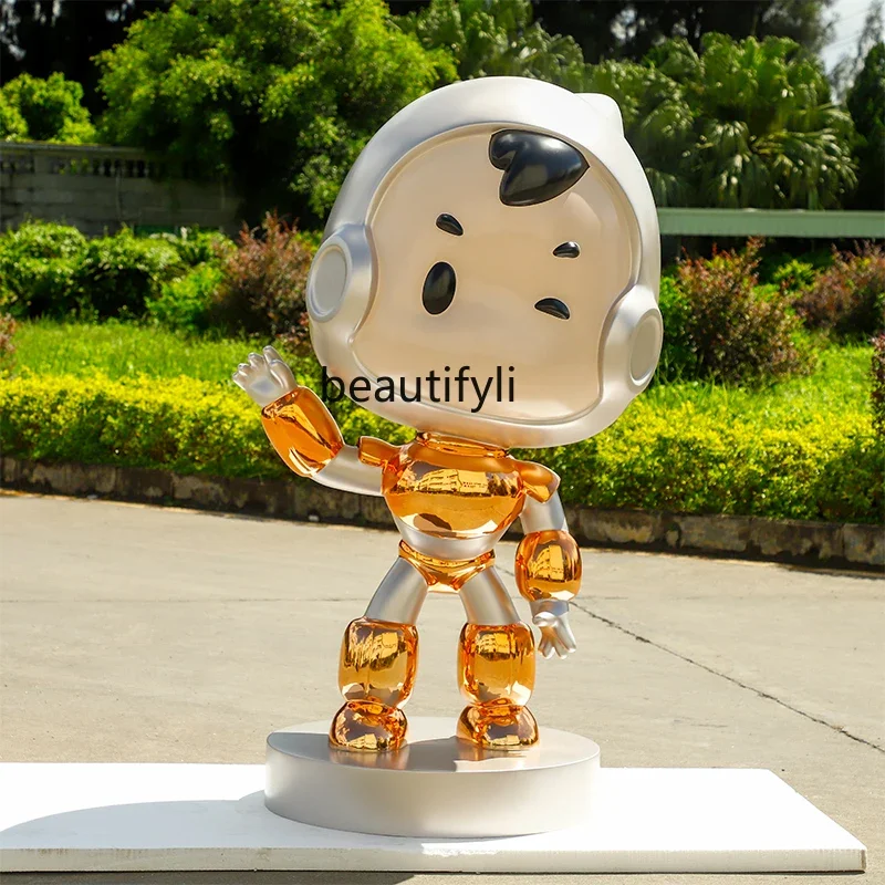 

Shopping mall park landscape large floor cartoon animal fiberglass sculpture abstract figure beautiful Chen ornament