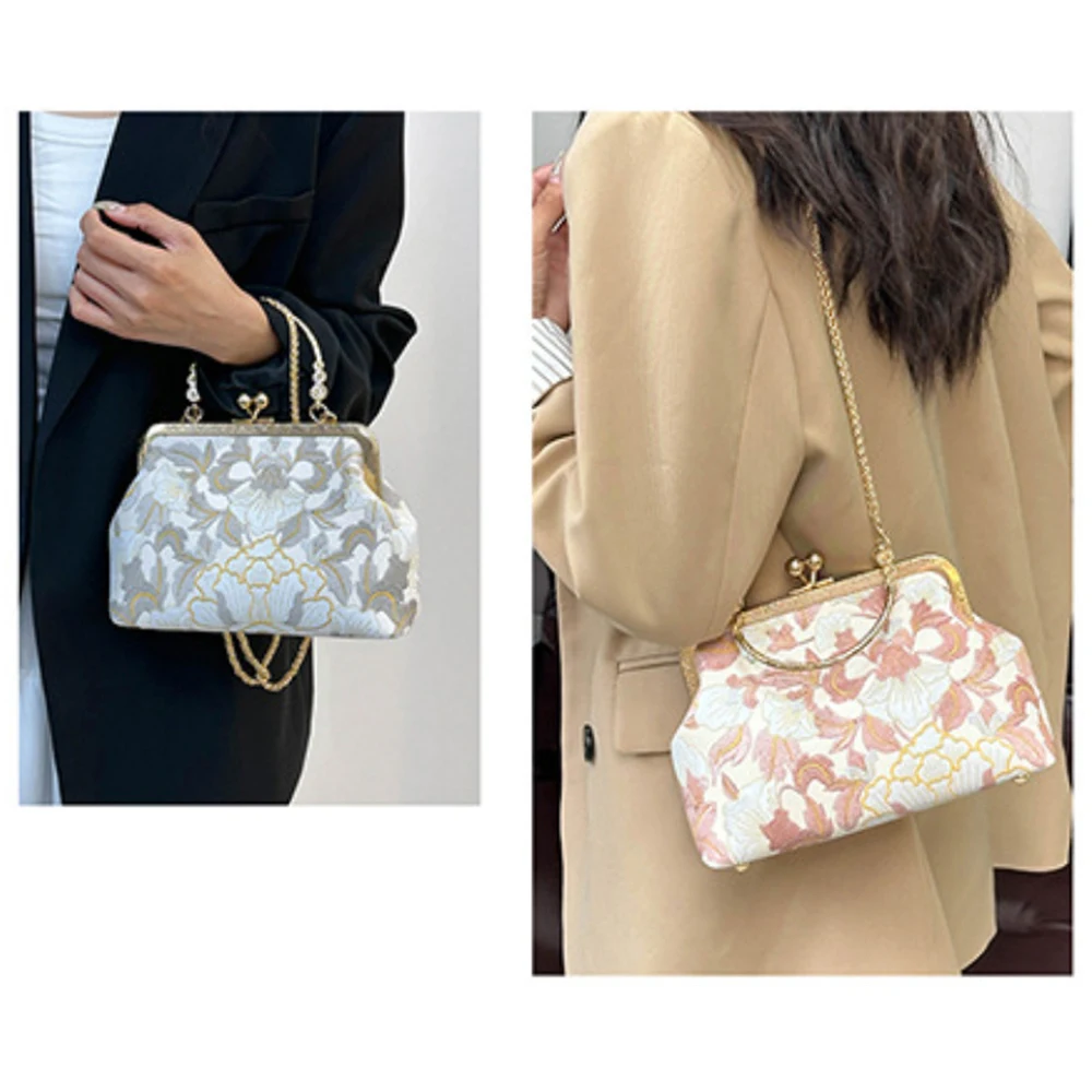 

Элегантная вышитая сумка на плечо, сумка в китайском стиле, маленькая квадратная сумка в стиле ретро, роскошный дизайнерский женский вечерний клатч для свадебной вечеринки