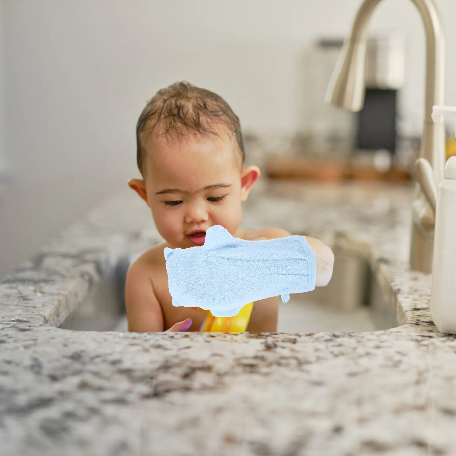 

2Pcs Baby Bath Gloves Exfoliating Shower Mittens Soft Non-Scratch Body Wash Gloves for Newborns Infants Children