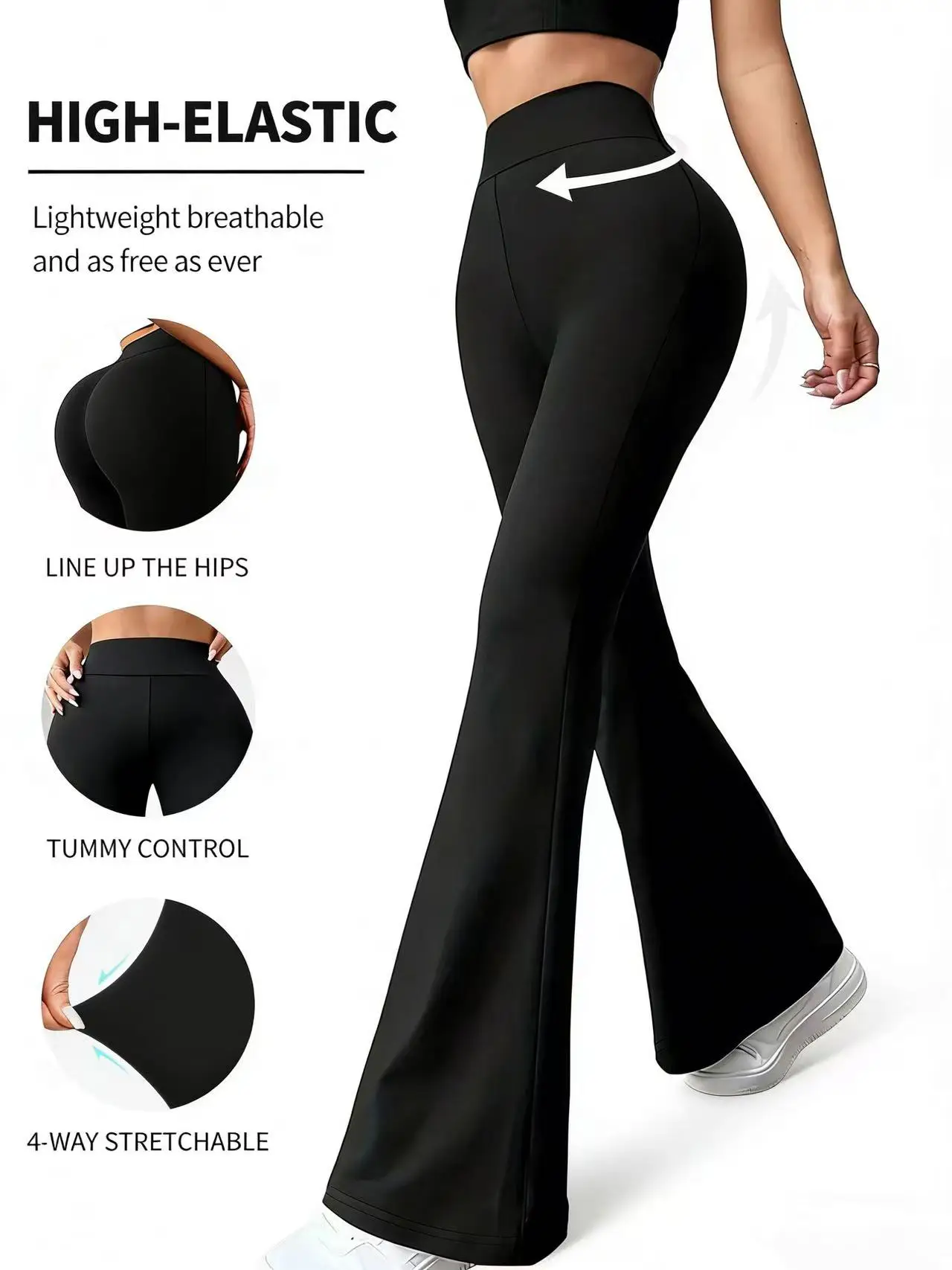 

Женские брюки для йоги, эластичные леггинсы с высокой талией, подходят для занятий спортом, бега, велоспорта, йоги и активного отдыха.