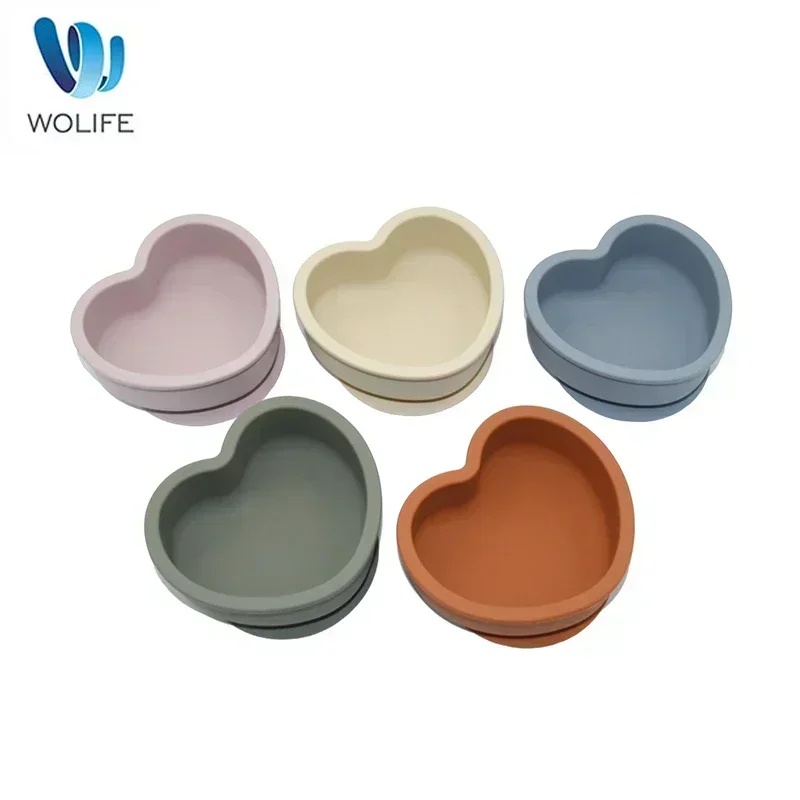 WOLIFE Silicone Baby Feeding Bowl Children's Tableware Waterproof Suction Bowl Children's Tableware Baby Silicone Bowl BPA Free