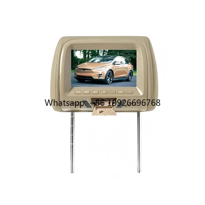 

7 Inch Car Multimedia Player Headrest Monitor MP5 FM USB SD Speaker Automotive Headrest Screen Pillow Monitor Universal