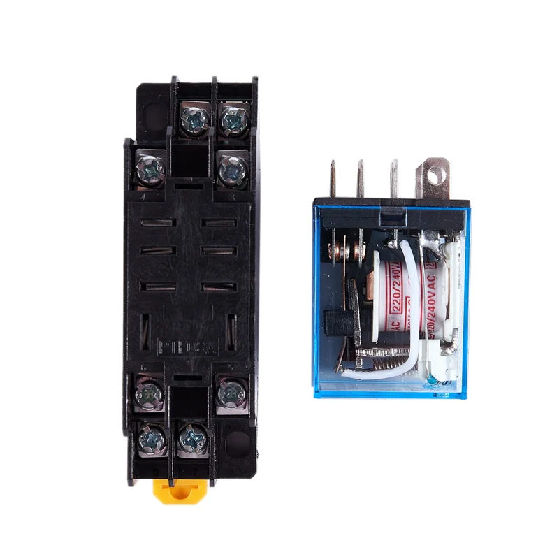 

10X LY2NJ HH62P-L JQX-13F 220V AC Coil DPDT Power Relay 8 Pin W PTF08A Socket-A80Z