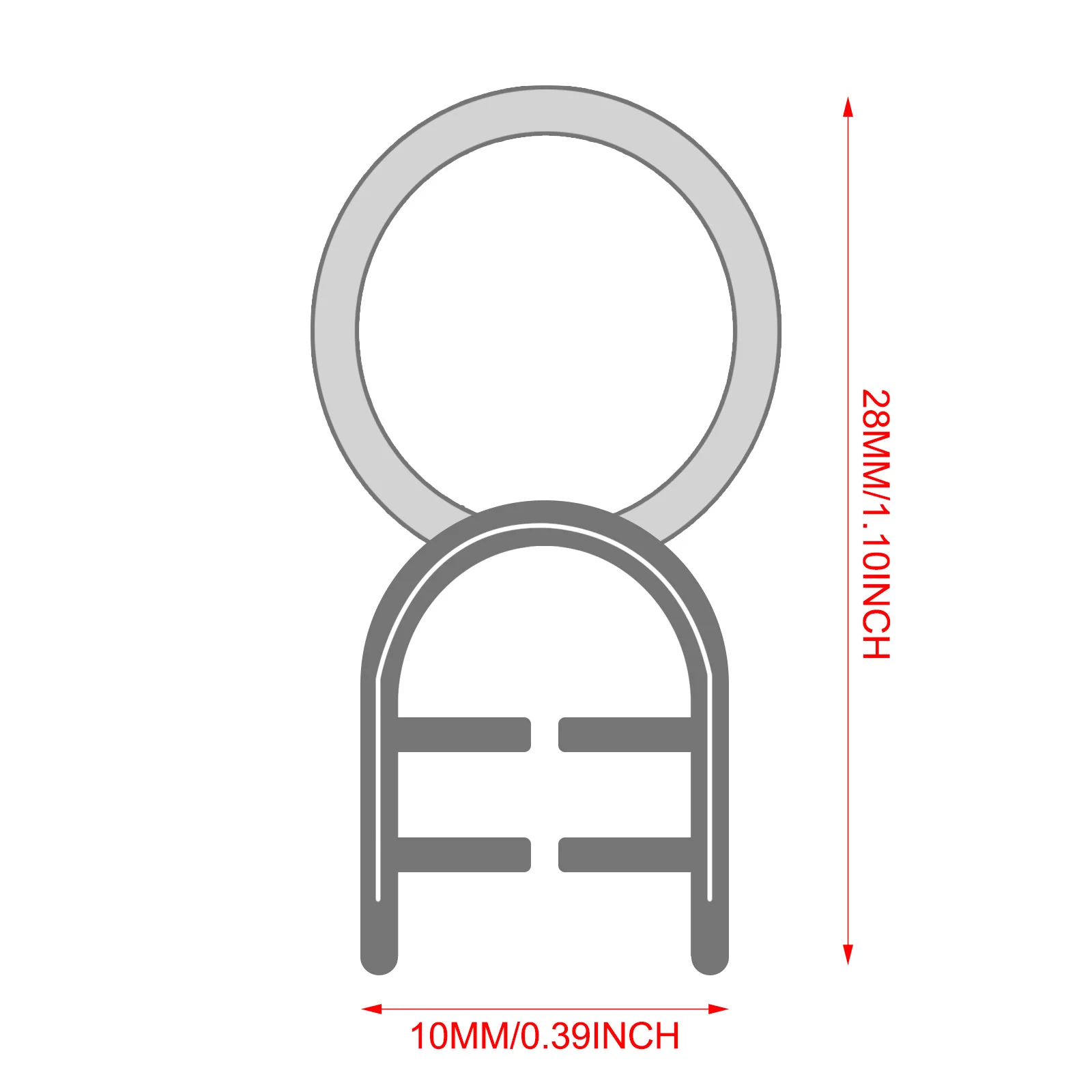 2m Car Door EPDM Trim Seal Strip with Side PVC Bulb Dust Proof Noise Insulation Sealing For BMW 1 3 5 7 X1 X3 X4 X5 X6