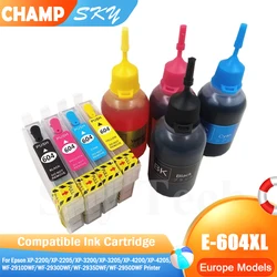 604xl 604 Refillable Cartridge With arc chip for epson XP-2200 XP-2205 XP-3200 XP-3205 XP-4200 XP-4205 WF-2910 WF-2930 WF-2950