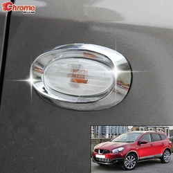 Lâmpada de sinalização luz lateral cromo capa guarnição para nissan qashqai dualis j10 2010 2011 2012 2013 moldura estilo do carro decoração