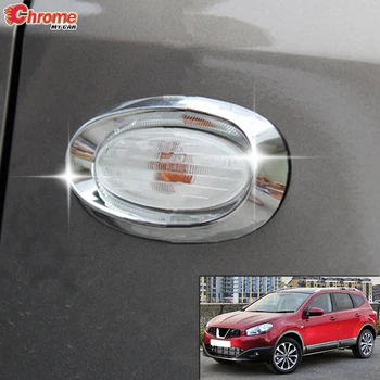 Richtingaanwijzer Side Light Chrome Cover Trim Voor Nissan Qashqai Dualis J10 2010 2011 2012 2013 Bezel Auto Styling decoratie