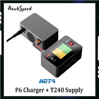 HOTA P6 T240 AC240W DC 600W 15AX2 DC Dual Channel Smart Charger with Mobile Service Charging for Lipo 1~6S LiIon NiMH Battery