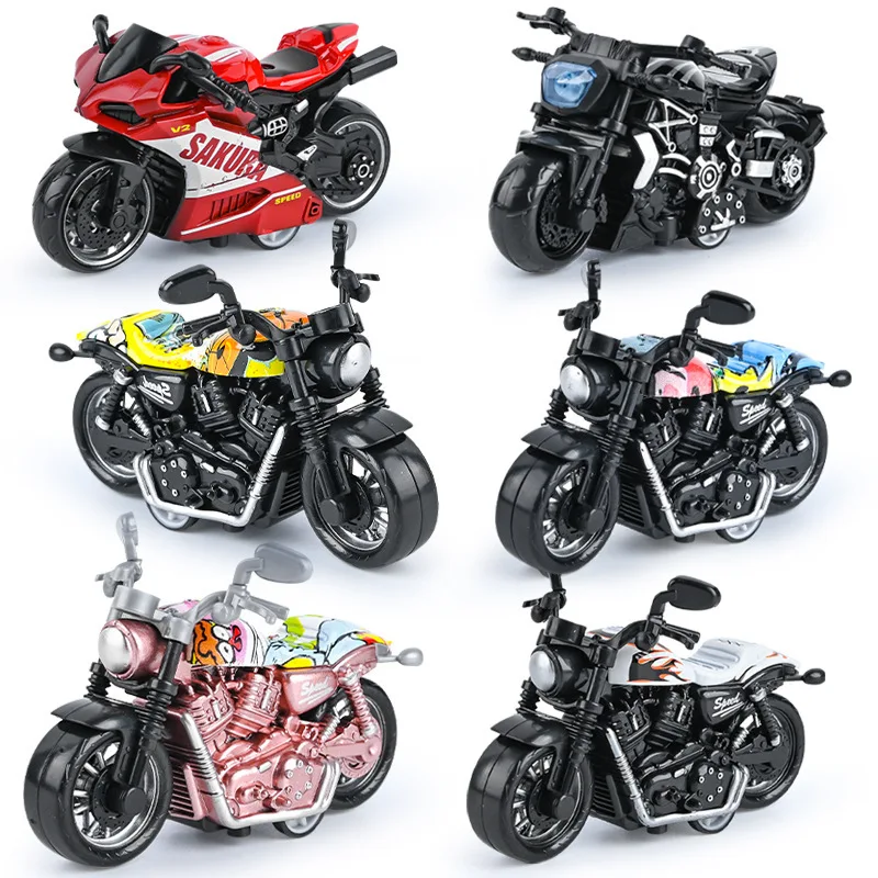 Modelo de motocicleta de simulación de aleación fundida a presión, coche de carreras extraíble, juguetes de motocicleta para niños, Colección creativa para adultos, nuevo