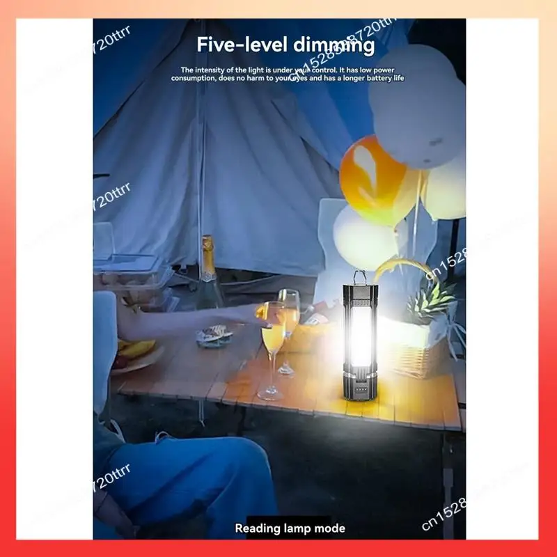 ABNR 3000MAH USB مصباح يدوي قابل لإعادة الشحن التخييم ضوء العمل ضوء المحمولة قابل للتعديل إصلاح ضوء تحذير ضوء العمل