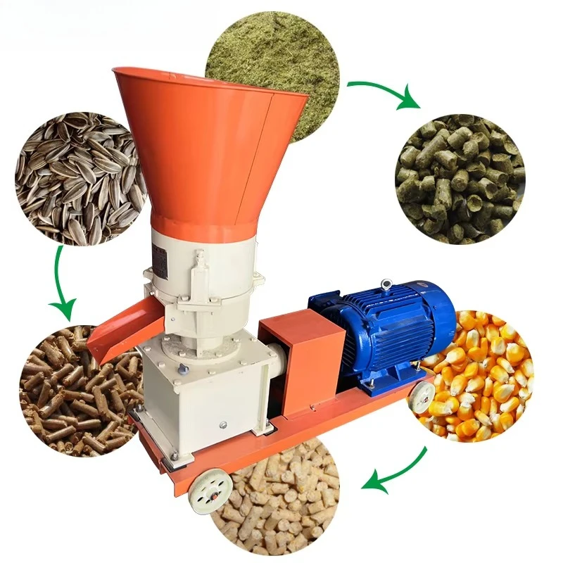 Machinery Cheap Farm Equipment Fish Feed Processing Machines Price 40-100kg/h Small Household Poultry Chicken Feed
