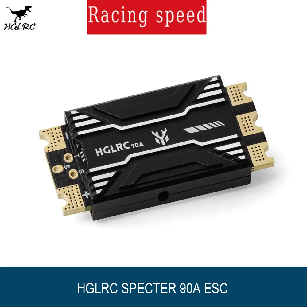 Фото HGLRC SPECTER 90A ESC с двойным MOS-контроллером, поддержка BL32 ESC, телеметрия 2-8S для FPV-дронов X8, X4 и XCLASS уровня Movie-level