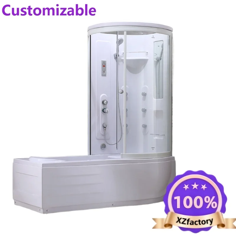 Factory Direct 2026 L-type shower room integral bathroom, Kanglida Internet celebrity steam surfing room bath