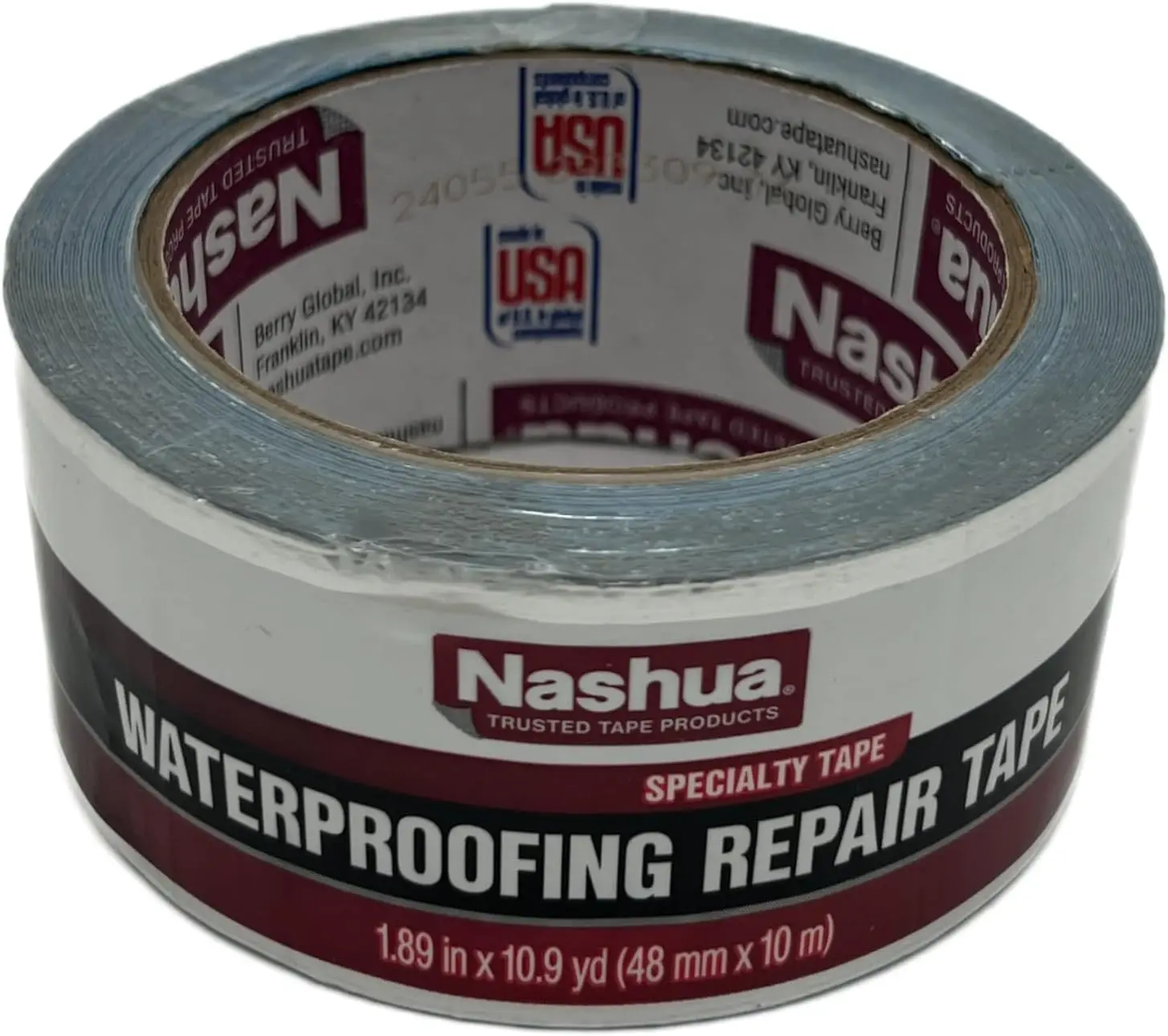 Nashua 361-11 Foil Tape for Waterproofing Repair, 11 mil Thick, 10 m Length, 48 mm Width, Aluminum (4)