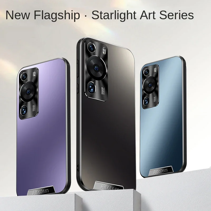 

Matte Back Cover Phone Case for Huawei P50 P30 P60 Art P40 Pro Metal Lens Protection Shockproof Soft Silicone Edge Cases