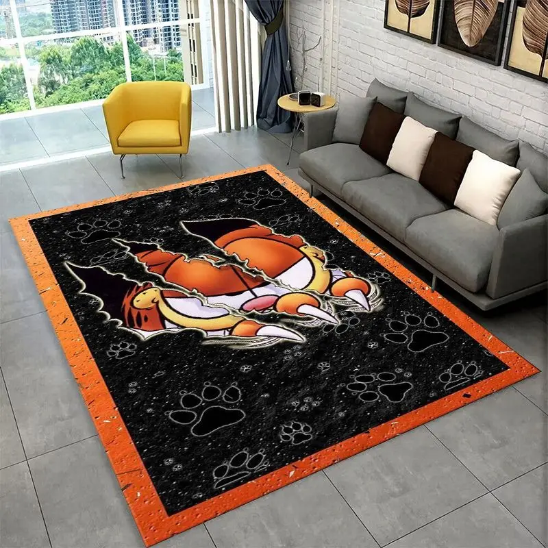 Cartoon Funny G-Garfield Cat Carpet Rug for Playroom Bedroom Living Room Sofa Home Decor,Game Area Rug Non-slip Floor Mat Fest