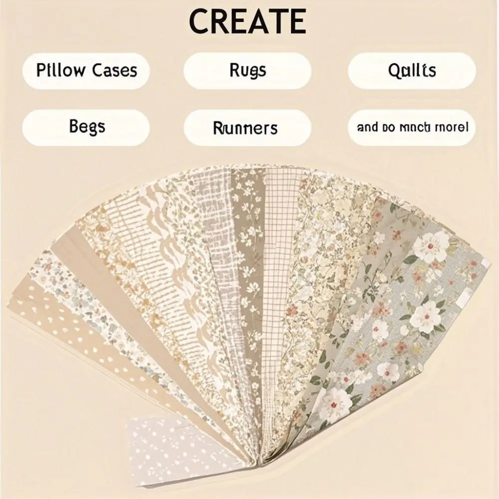42 Hojas de Tela Pre-cortada Creativa, Rollos de Tela con Estampado Floral Vintage, Telas de Patchwork Coloridas de Algodón para Manualidades, Tela con Estampado Floral