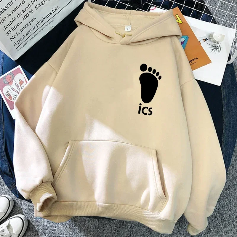 Karasuno Hoodie Volleyball Crow Anime Sport Club Vintage Streetwear Schwarzer Oversized Casual Pullover Langarm – Detail 11