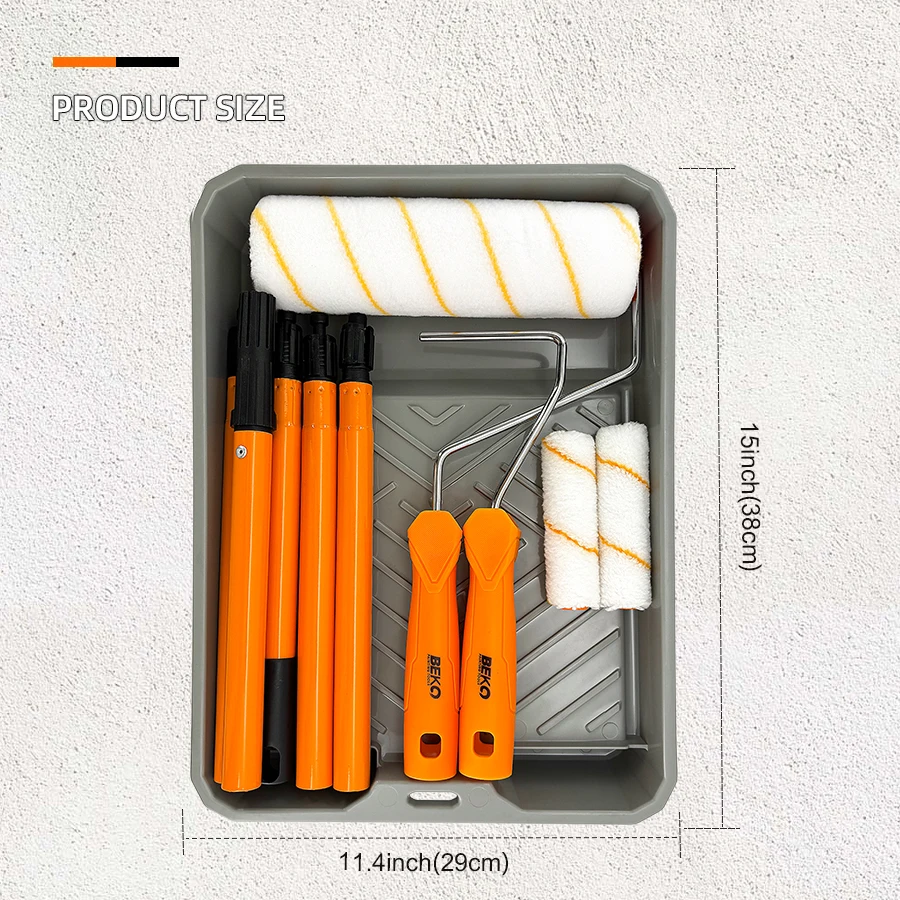 9in Paint Tray with Detachable Extension Pole Household Painting Kit - Essential Tool for Artists And Craftsmen