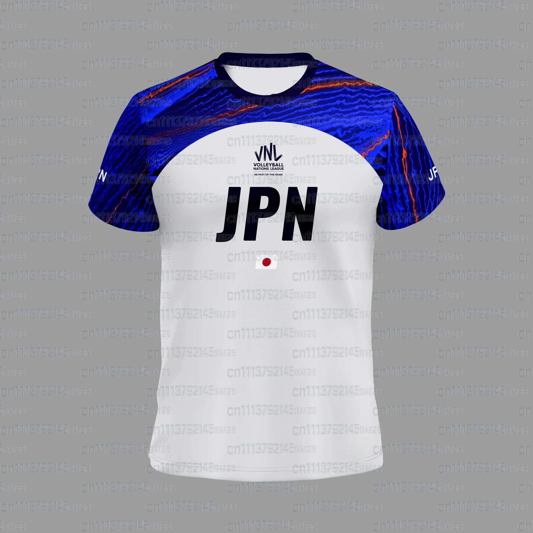2026 Neuer Japanischer Stil Blaues Volleyball-Trikot Sport-T-Shirt Komfortables Atmungsaktives T-Shirt 3D Mode-Kleidung Y2k Familienoutfit