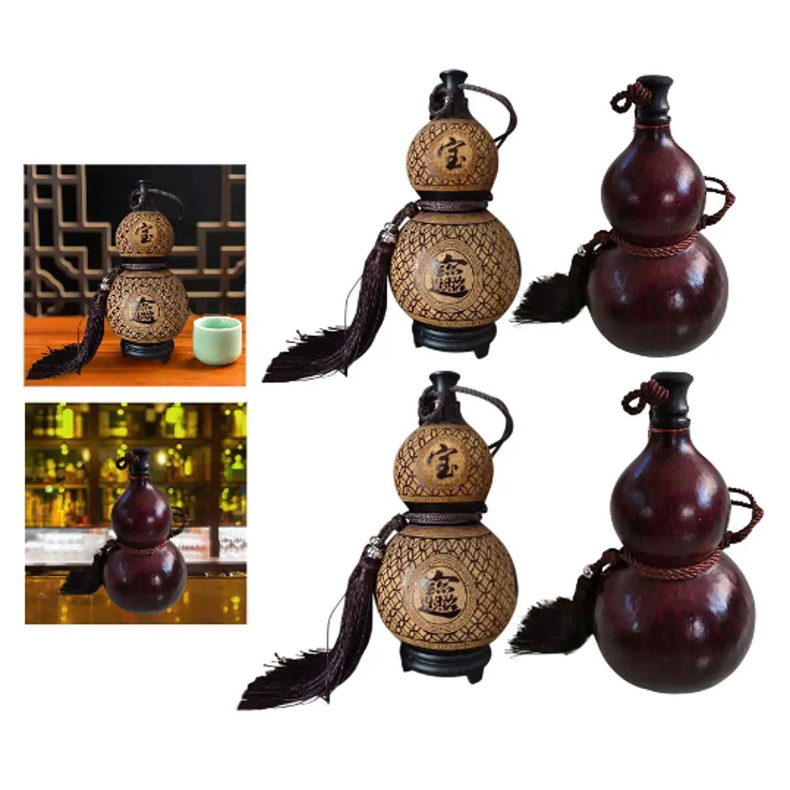 

Gourd Bottle Unique Chinese Gourd for Outdoor Activities Travel Table