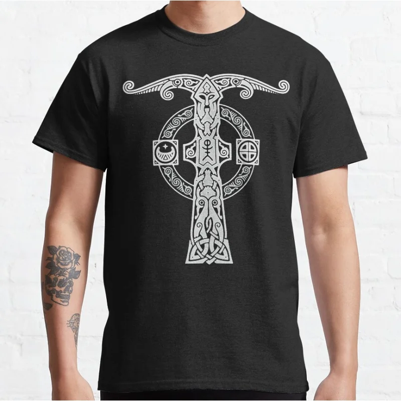 

IRMINSUL nordic paganism yggdrasil Nordic Runes Celtic Knots Valhalla Viking Norse Mythology Graphic T Shirts large size tops