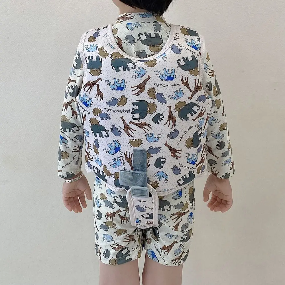 Chaleco de flotabilidad para niños que no cae, chaquetas de natación ajustables antivuelco para bebés, chaleco de natación estable sin inflado con dibujos animados