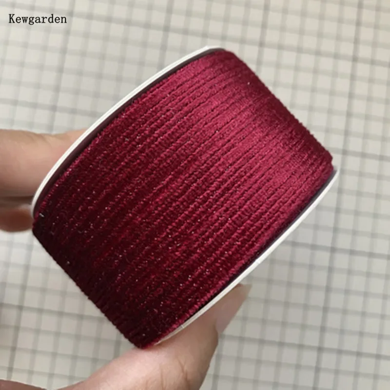 Kewgarden Sliver wire Velvet Ribbons 1-1/2\