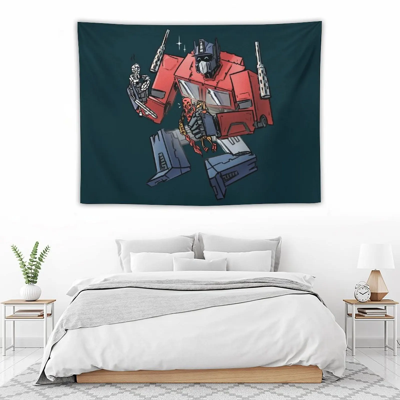 

Optimus plays with Bionicles Tapestry Wall Hangings Decoration Room Decoration Korean Style Aesthetic Room Decorations Tapestry