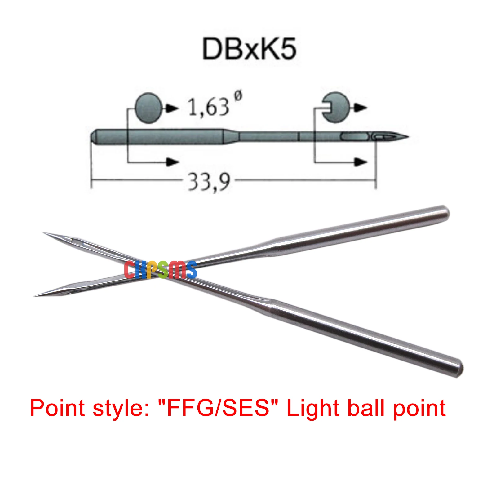 100PCS Groz Beckert DBXK5 FFG/SES Point Industrial Embroidery Needles FOR Tajima Barudan SWF