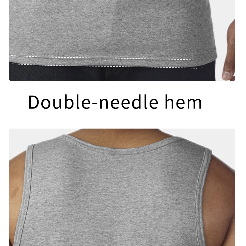 2025 Custom Print Logo Cotton Sleeveless Shirts Tank Top Men Fitness Shirt Mens Singlet Bodybuilding Muscle Vest image 6