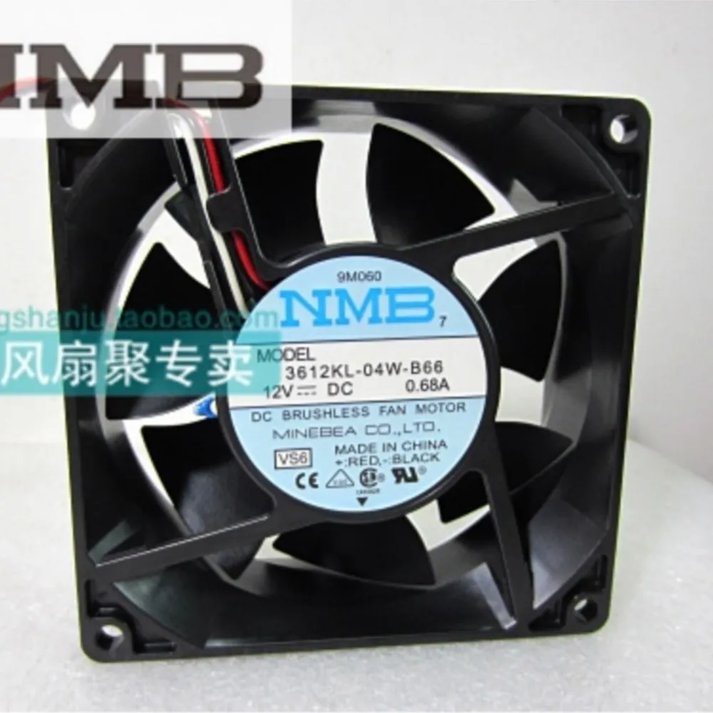 1pcs For NMB 3612KL-04W-B66 DC 12V 0.68A 9CM 9032 server inverter cooling fan