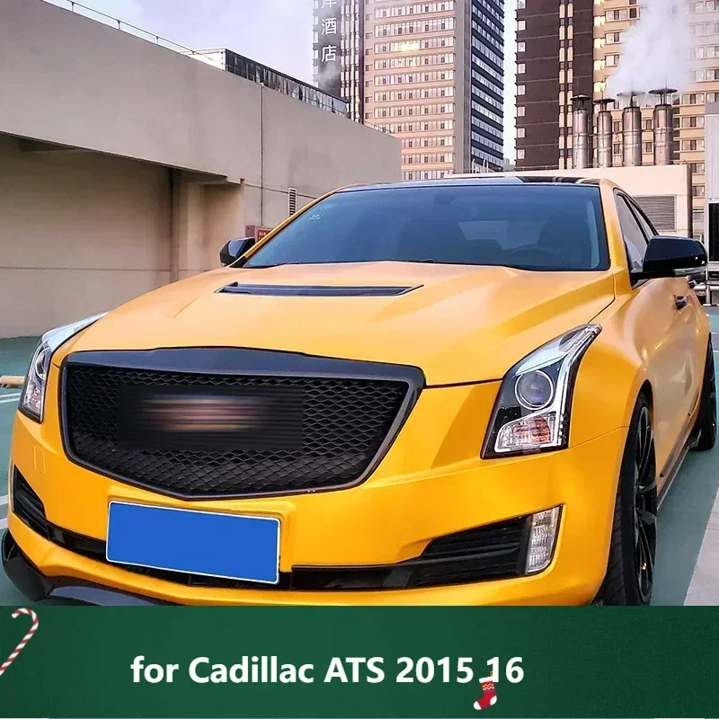 

New！ Carbon Printing Front Bumper Spoiler for Cadillac ATS 2015 16 Skirts Protector Plate Lip Body Kit Splitter