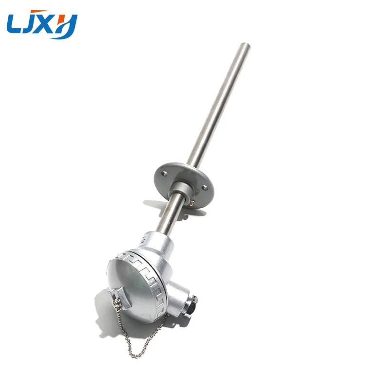 LJXH PT100 Thermal Resistance Temperature Sensor Movable Flange Mounted Signal Transmission Stability 16mm*150/200/300/400/500mm