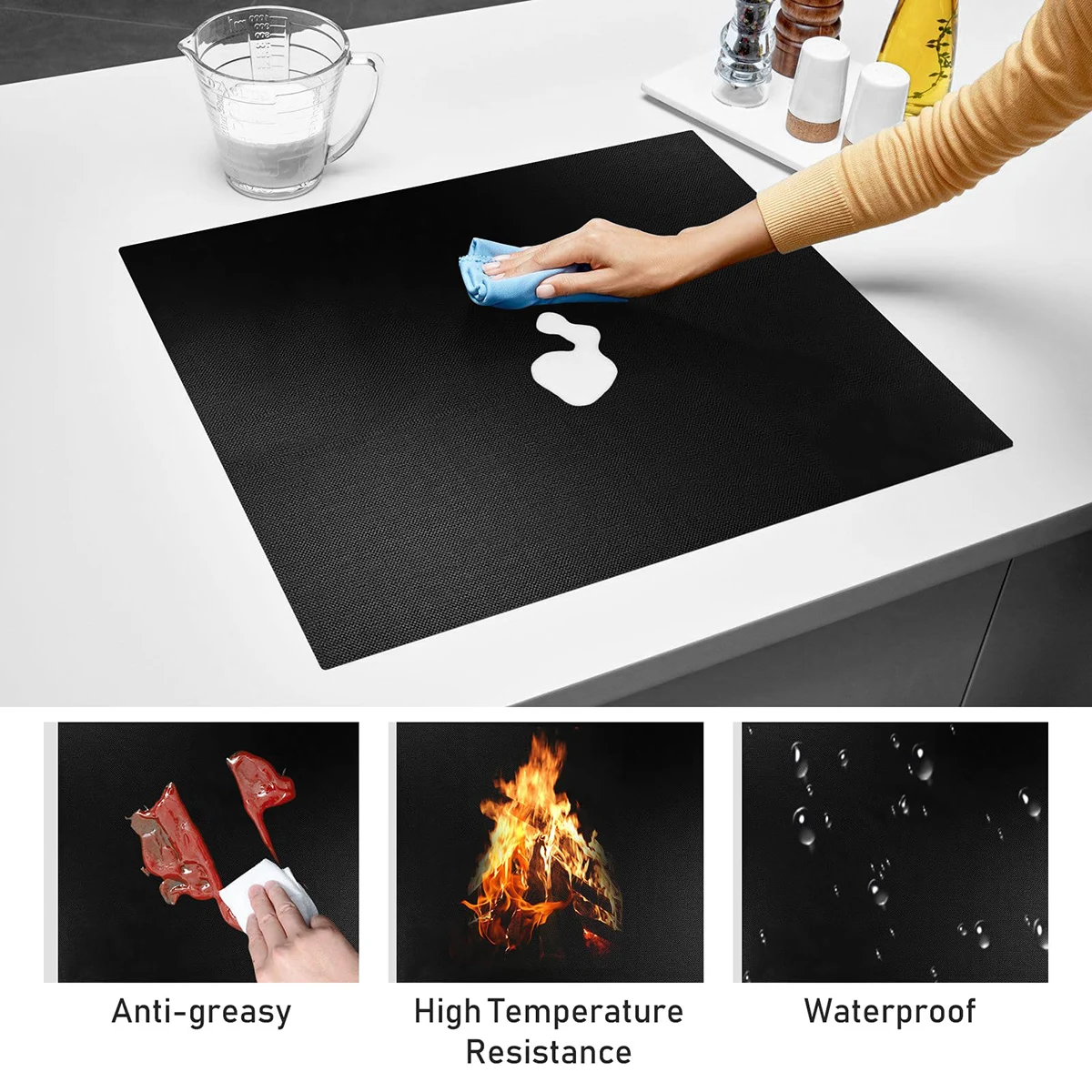 Heat Resistant Insulation Pad Induction Cooker Protection Pad 52 X 78cm Anti-slip Pad Silicone Pad Anti-fouling And Oil