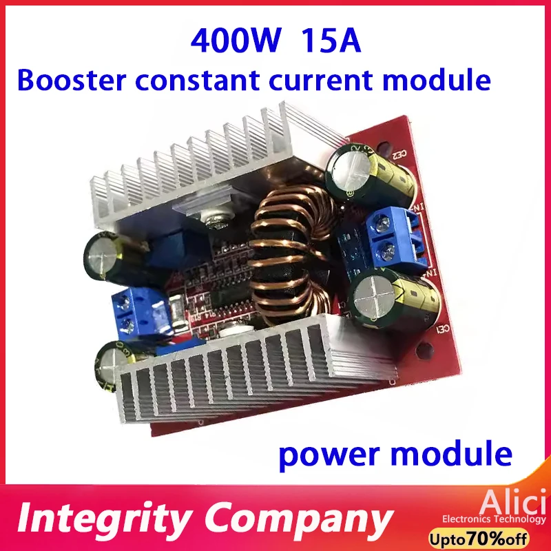 DC 400 W 15 A Step-up-Boost-Konverter Konstantstrom-Netzteil LED-Treiber 8,5–50 V auf 10–60 V Spannungsladegerät Step-Up-Modul
